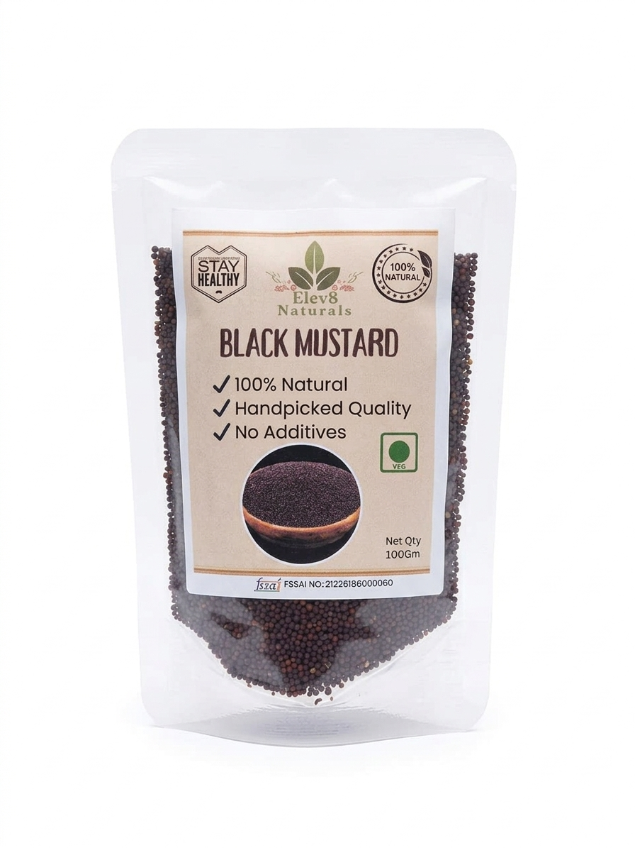 “Premium Mustard Seeds (Rai) 100g – Fresh & Natural Whole Spice”