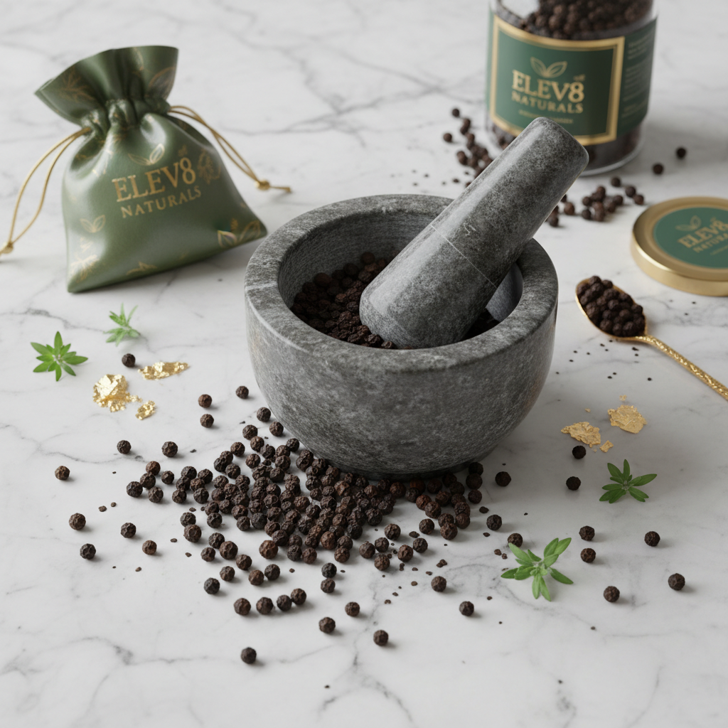 Elev8 Naturals Premium Black Pepper (Kali Mirch) | Whole | 50g