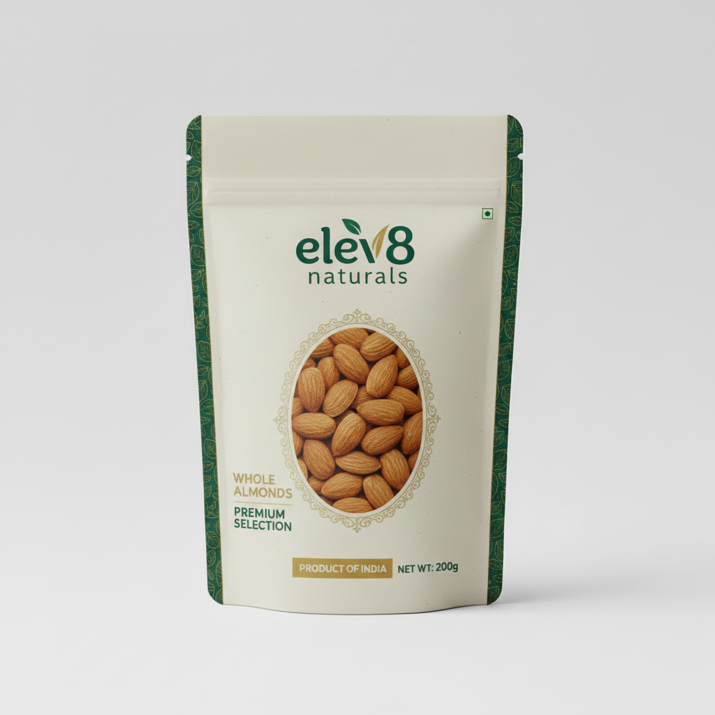 Elev8 Naturals Premium Almonds (Badam) | Whole |