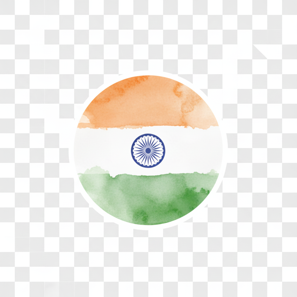 Painting Style Indian Flag