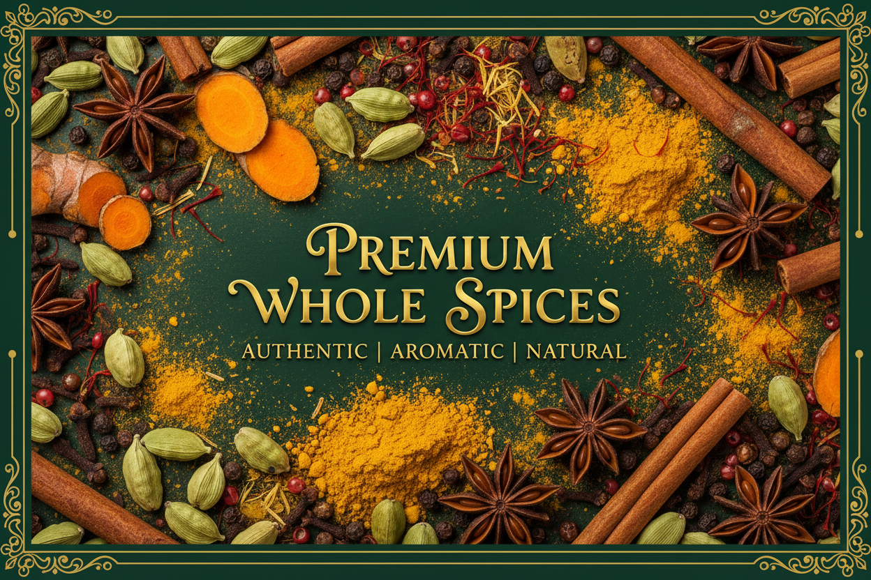 Premium Whole Spices Banner